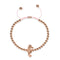 Riff | 18 Karat Roségold | Seepferdchen Makramee Charmballa Armband